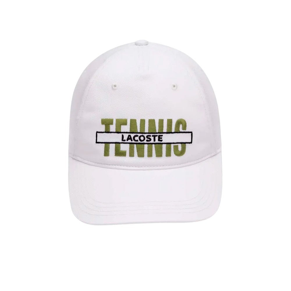 Cream - Front - Lacoste Embroidered Gabardine Baseball Cap
