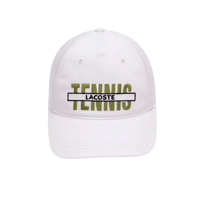Cream - Front - Lacoste Embroidered Gabardine Baseball Cap
