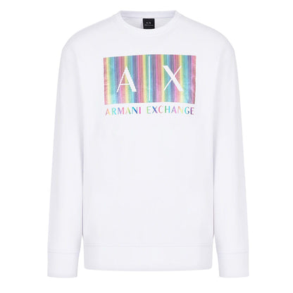 White - Front - Armani Exchange Mens Sweatshirt