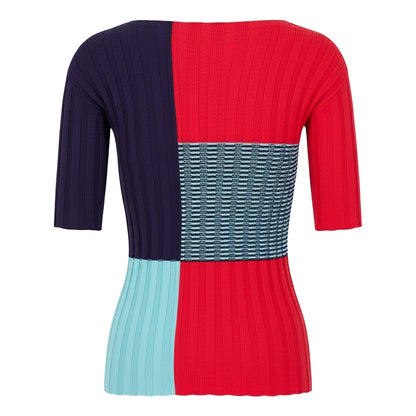 Red-Blue - Back - Emporio Armani Womens-Ladies Sweatshirt