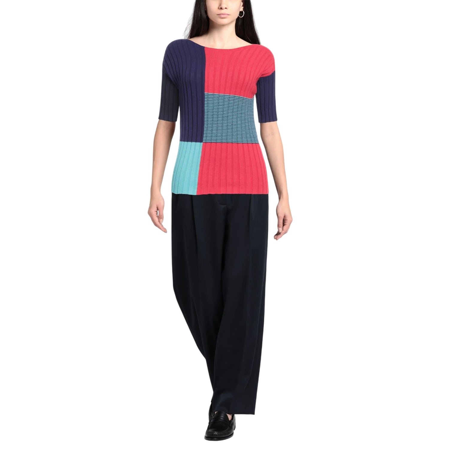 Red-Blue - Side - Emporio Armani Womens-Ladies Sweatshirt