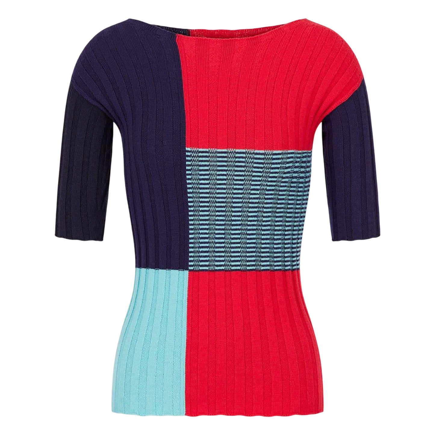 Red-Blue - Front - Emporio Armani Womens-Ladies Sweatshirt
