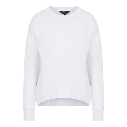 White - Front - Armani Exchange Womens-Ladies Crew Neck Sweatshirt