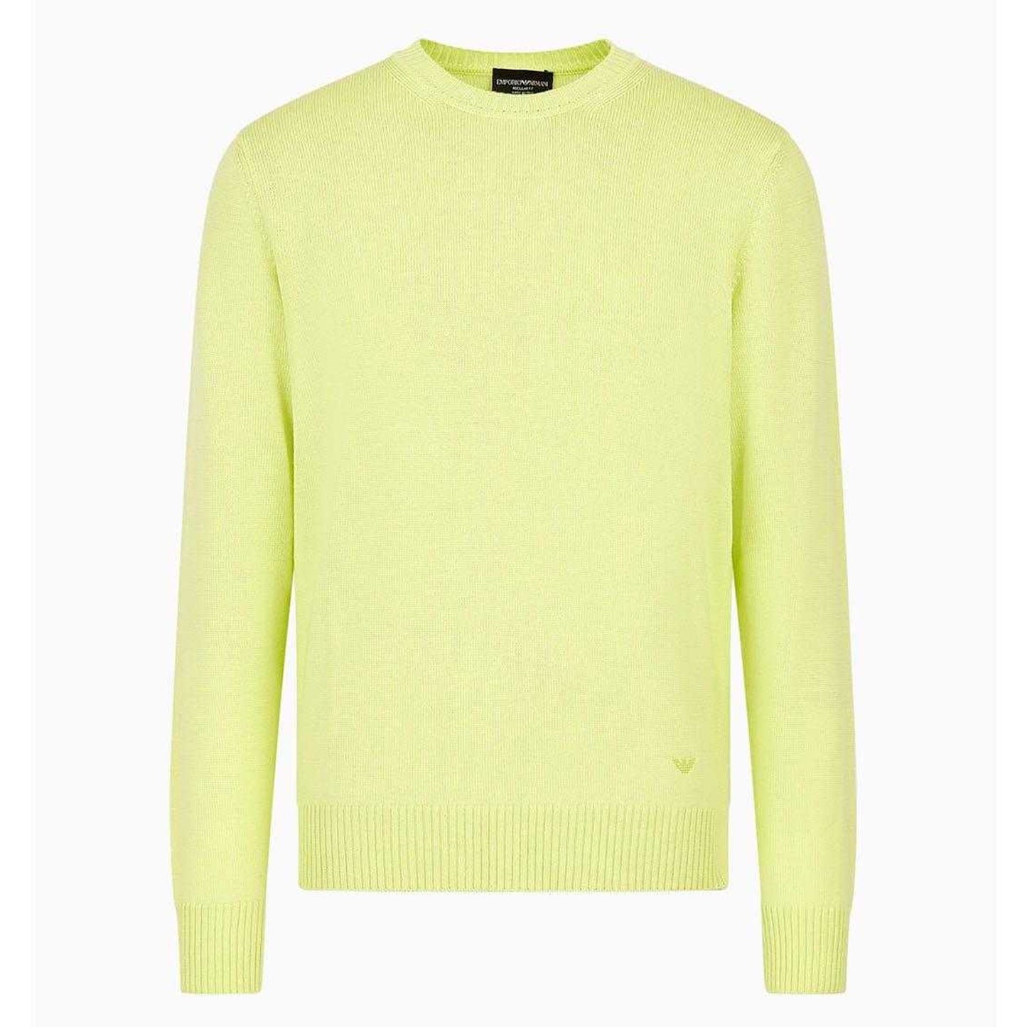 Lime - Front - Armani Exchange Mens Crew Neck Sweatshirt