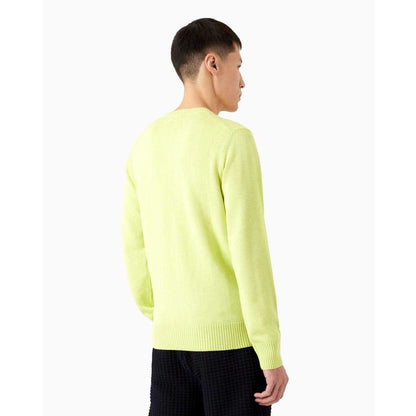 Lime - Back - Armani Exchange Mens Crew Neck Sweatshirt