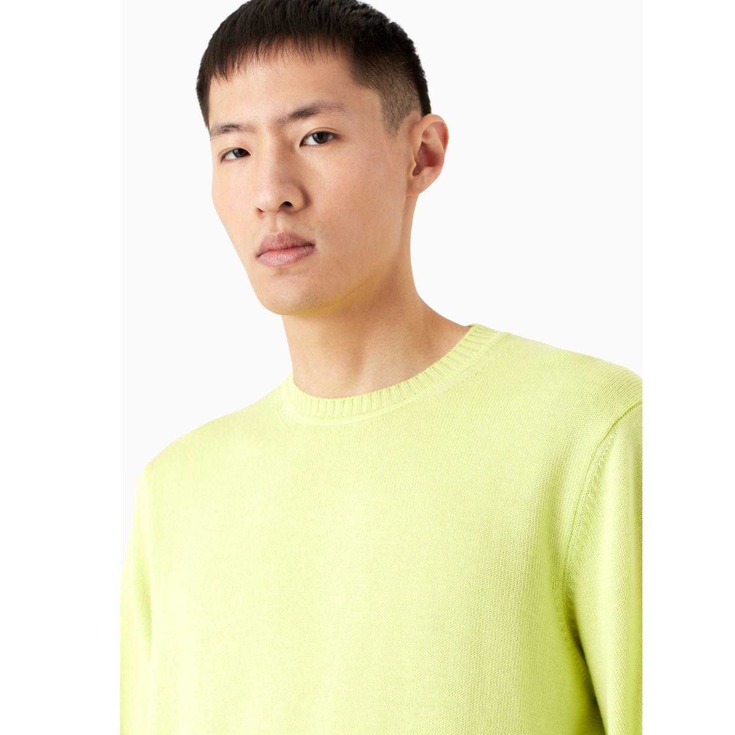 Lime - Side - Armani Exchange Mens Crew Neck Sweatshirt