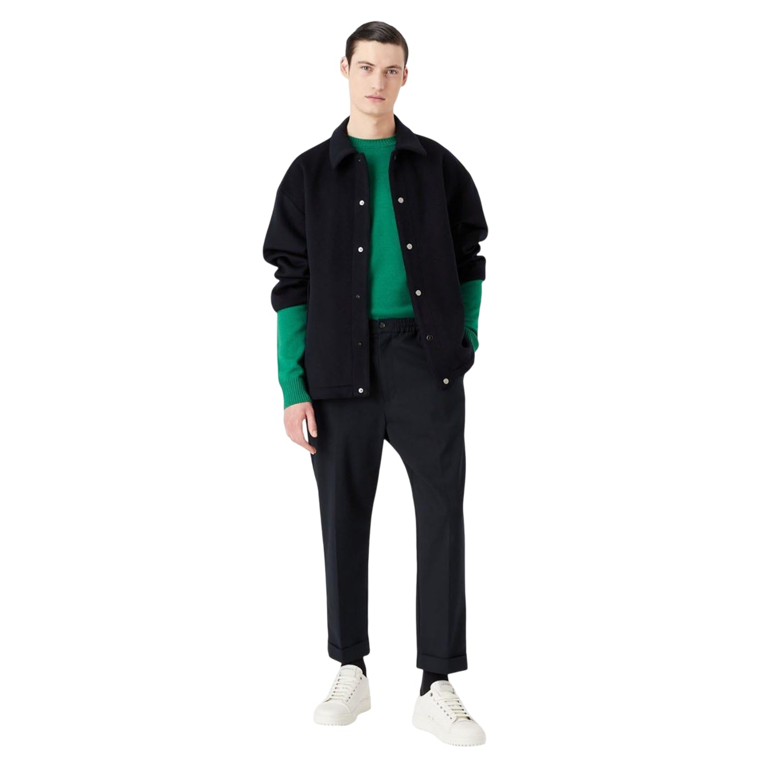 Green - Pack Shot - Armani Exchange Mens Crew Neck Sweatshirt