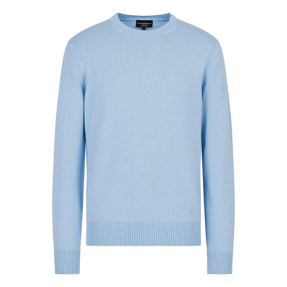 Blue - Front - Armani Exchange Mens Crew Neck Sweatshirt