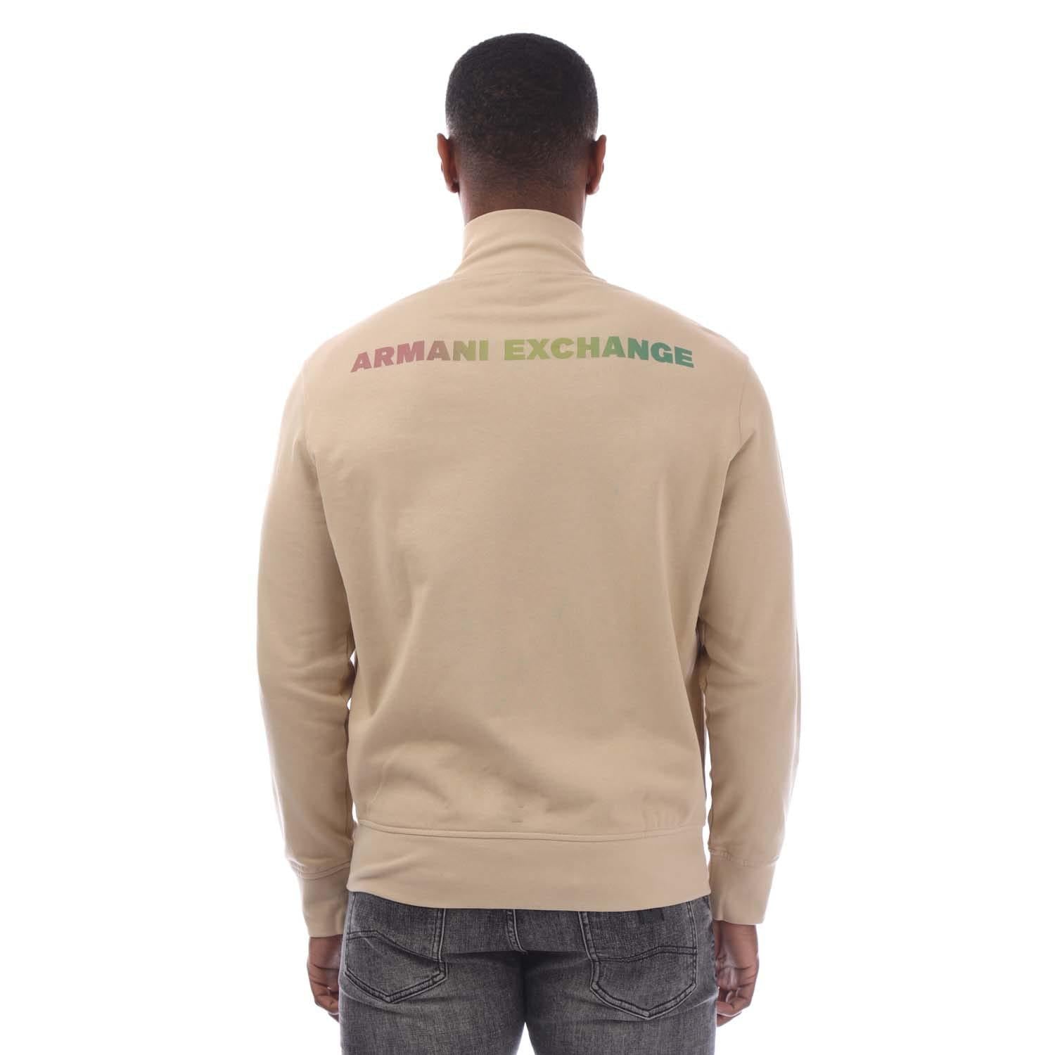 Beige - Back - Armani Exchange Mens Summer Beats Sweatshirt