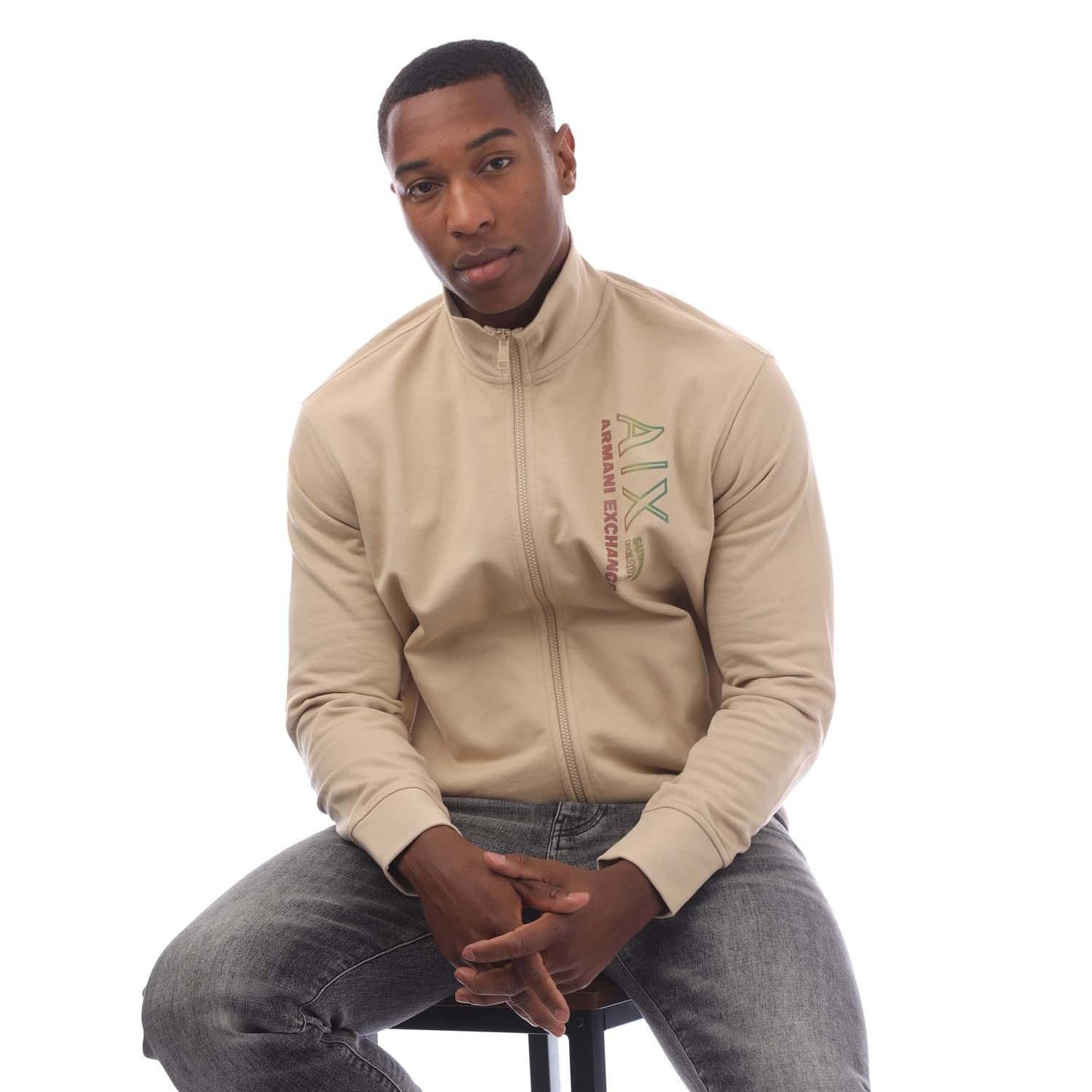 Beige - Lifestyle - Armani Exchange Mens Summer Beats Sweatshirt