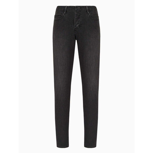 Black - Front - Emporio Armani Mens J11 Skinny Jeans