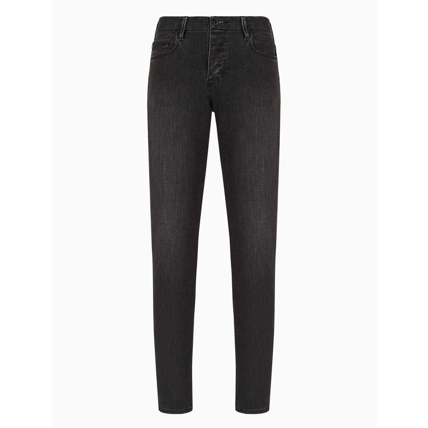 Black - Front - Emporio Armani Mens J11 Skinny Jeans