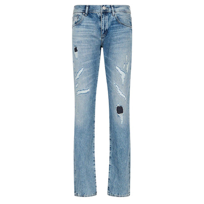Indigo - Front - Armani Exchange Mens J13 Slim Jeans