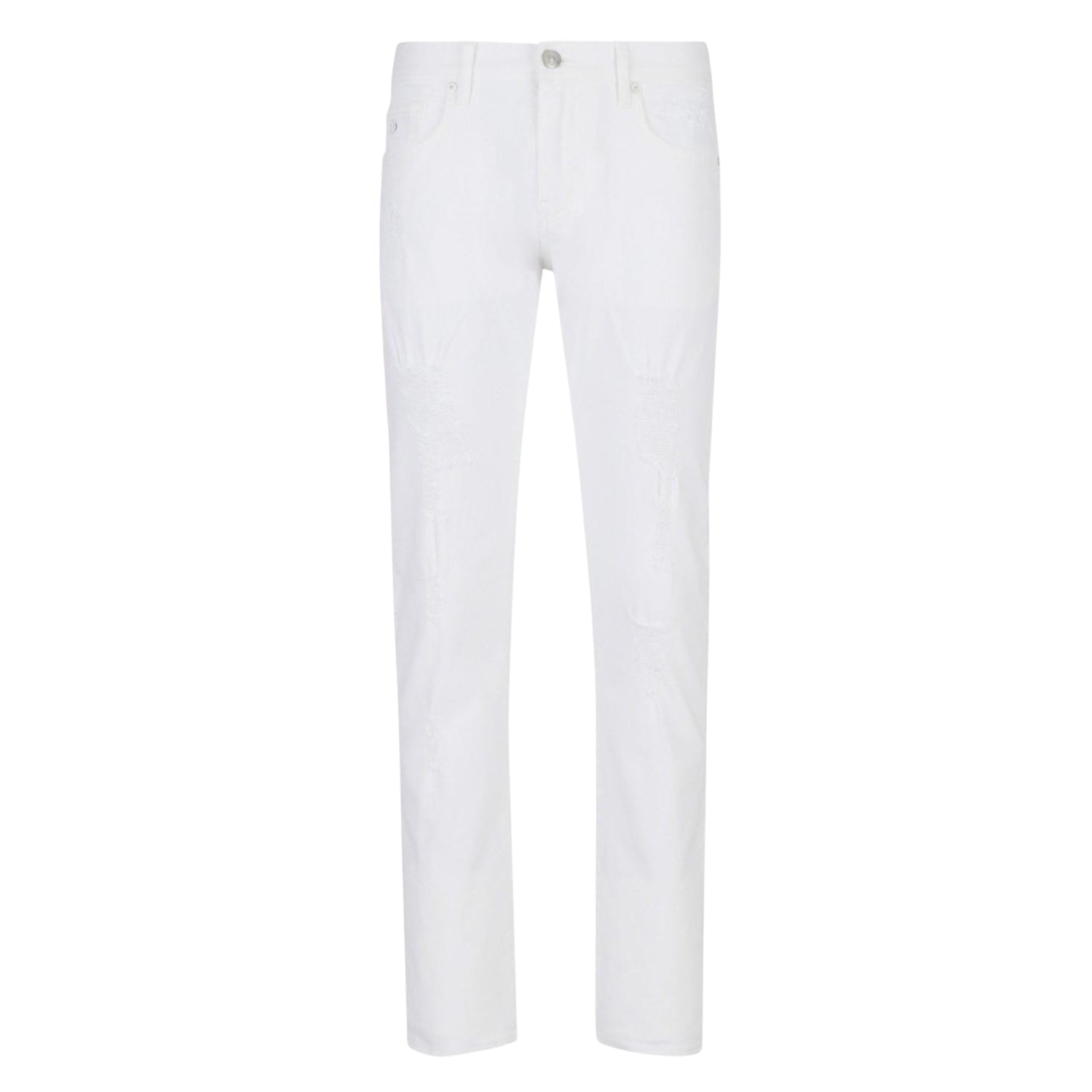 White - Front - Armani Exchange Mens J13 Slim Jeans