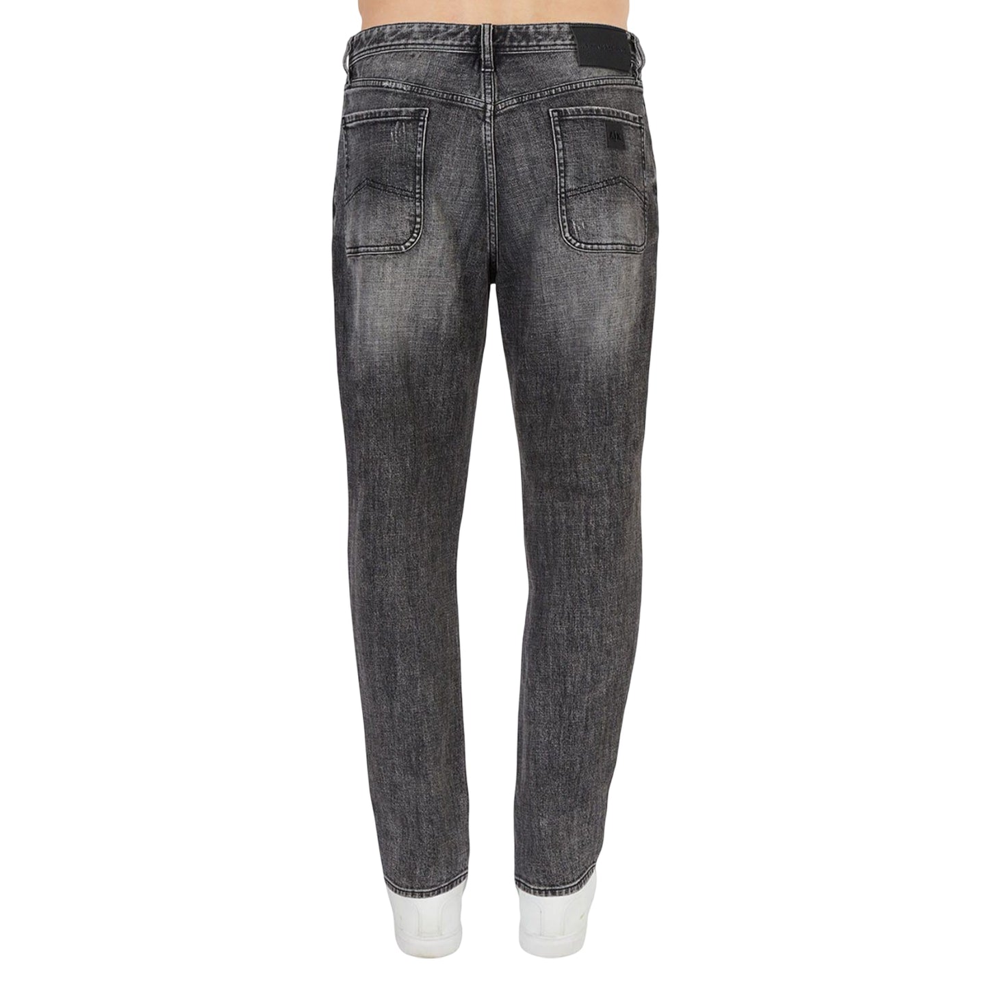 Grey - Back - Armani Exchange Mens J90 Carrot Fit Jeans