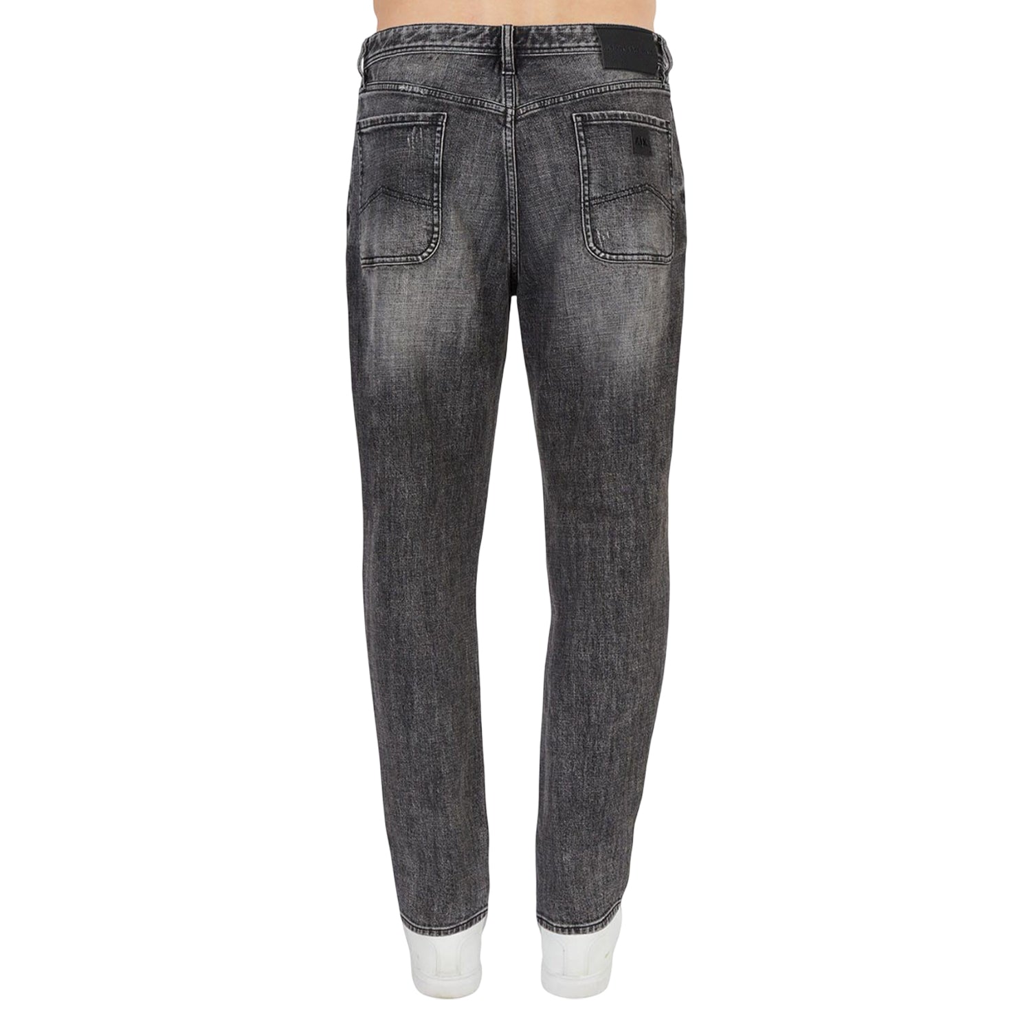 Grey - Back - Armani Exchange Mens J90 Carrot Fit Jeans