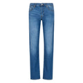 Indigo - Front - Armani Exchange Mens J16 Leather Patch Straight Jeans
