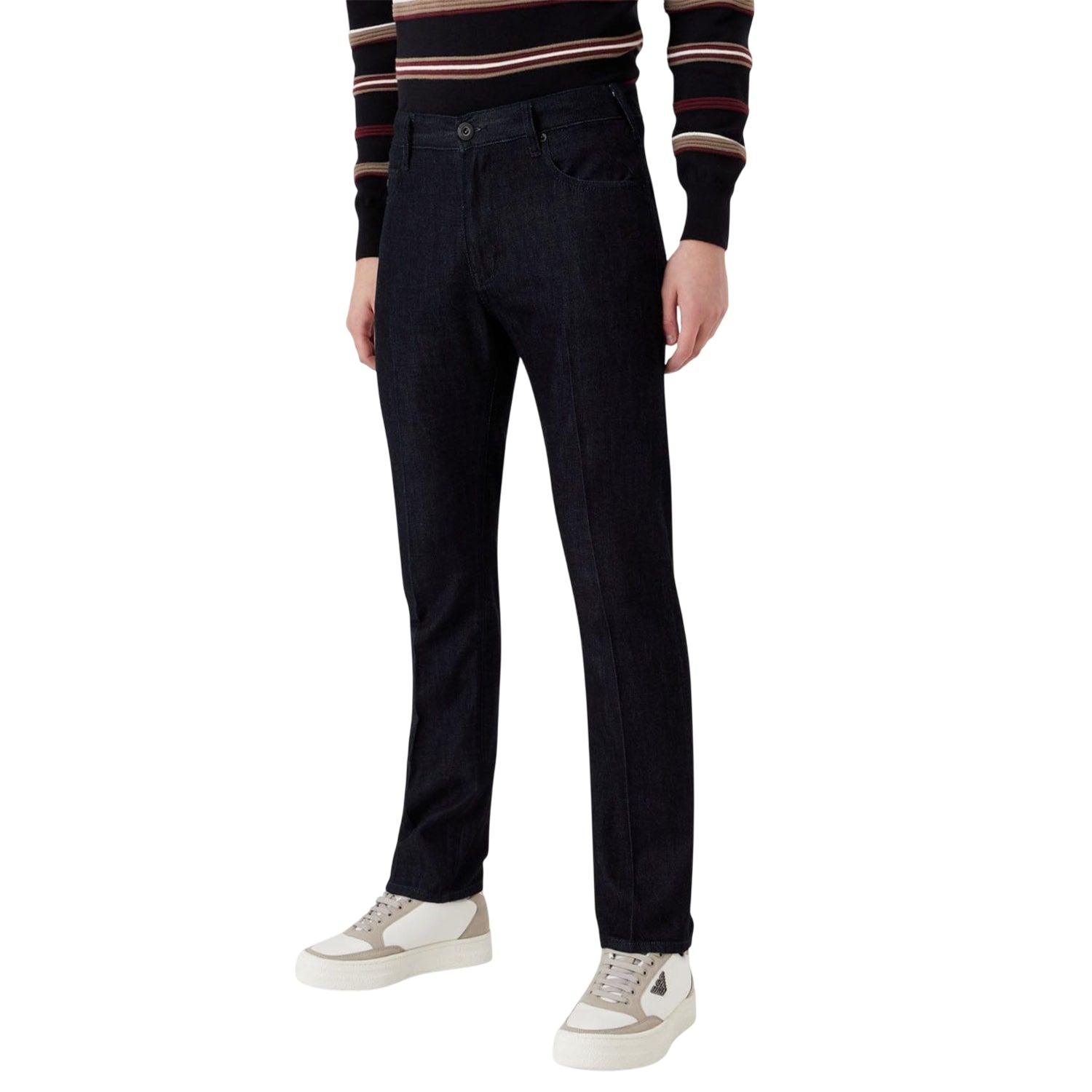 Blue - Pack Shot - Emporio Armani Mens J45 Slim Jeans