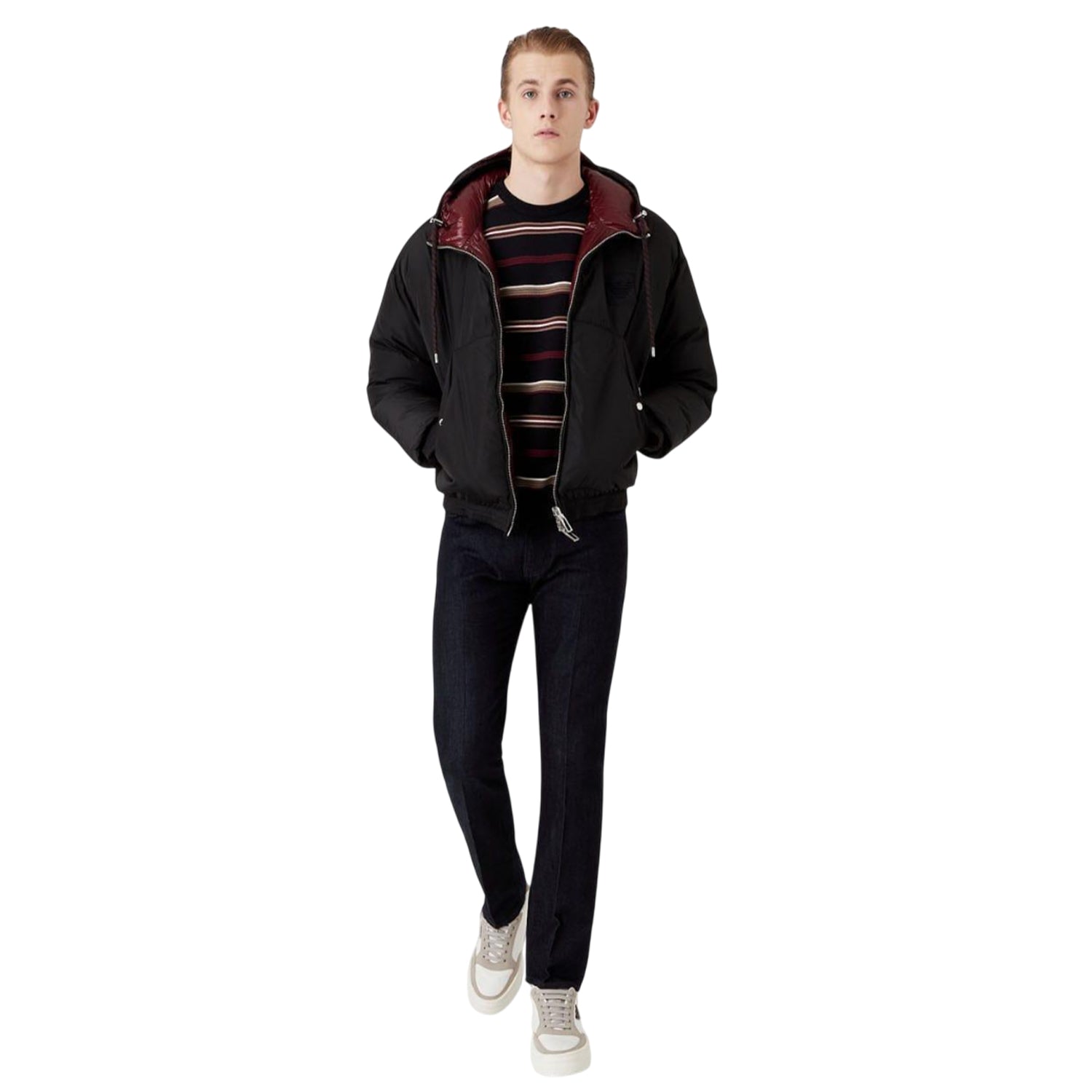 Blue - Close up - Emporio Armani Mens J45 Slim Jeans