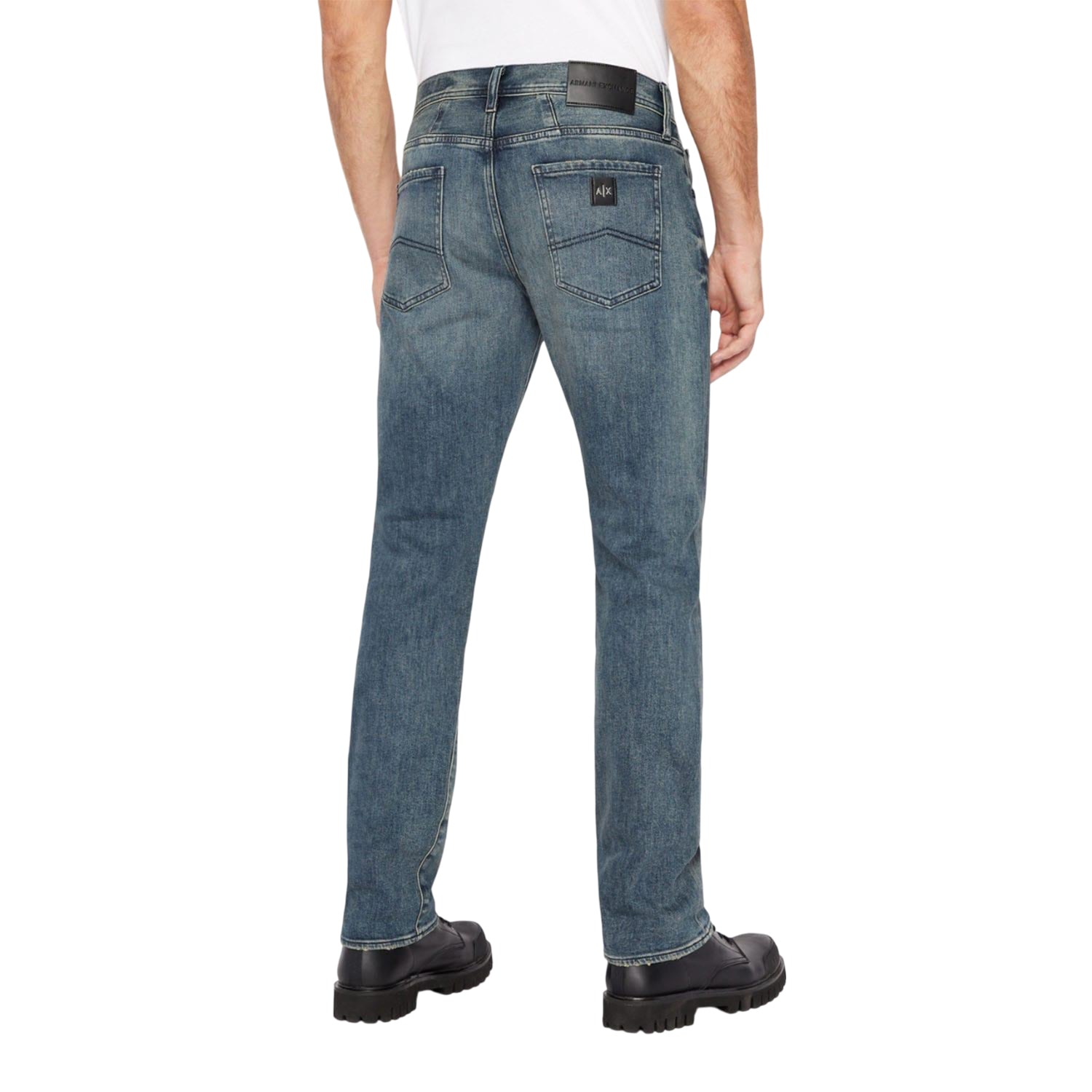Indigo - Back - Armani Exchange Mens J13 Slim Jeans