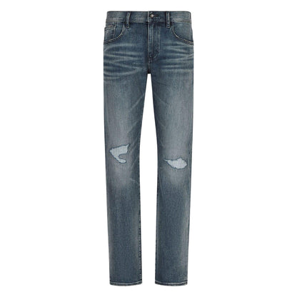 Indigo - Front - Armani Exchange Mens J13 Slim Jeans