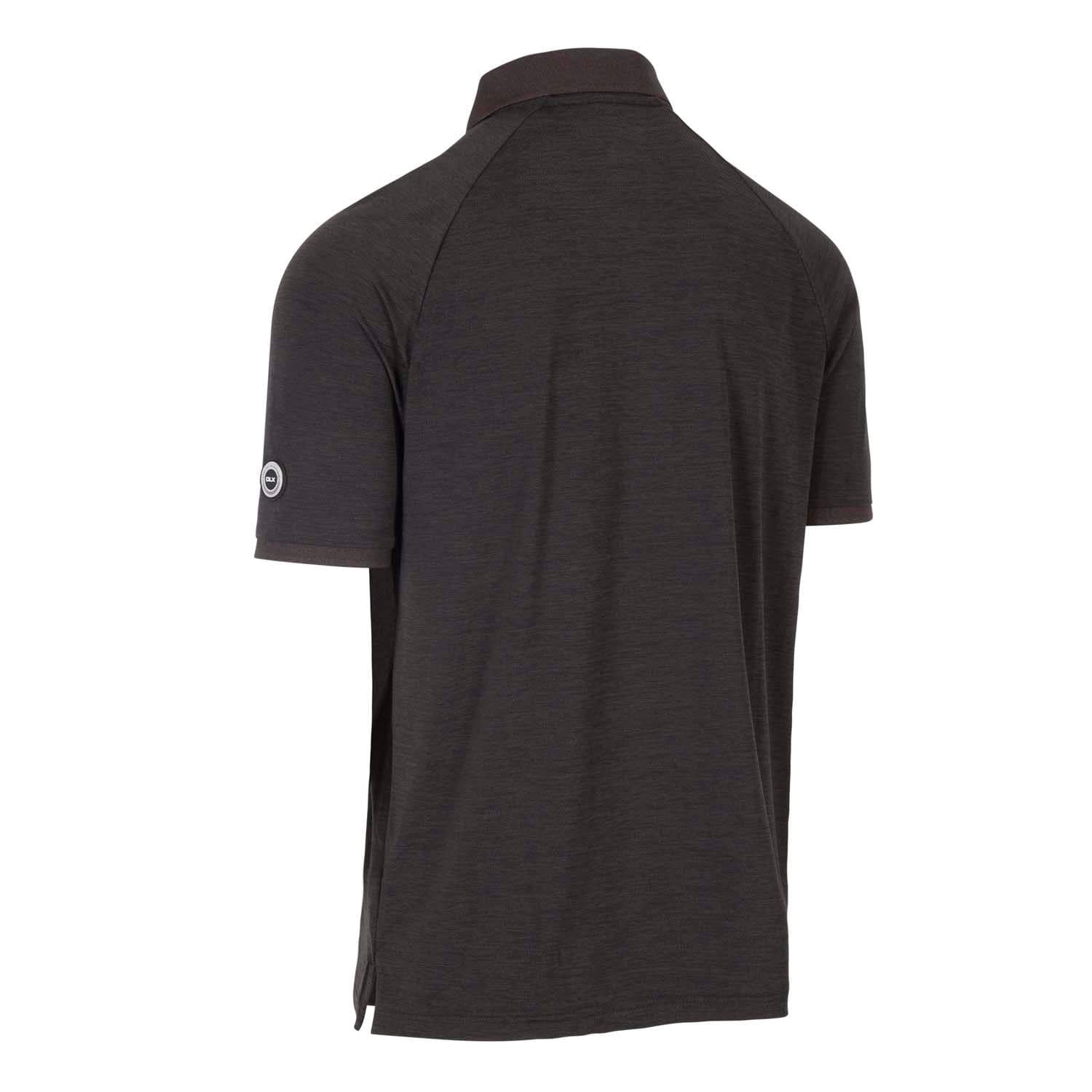 Black - Back - Trespass Mens Kelleth Polo Shirt