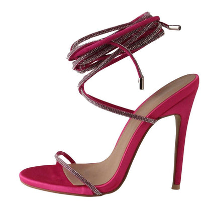 Pink - Back - Where´s That From Womens-Ladies Strappy Stiletto Heel Sandals