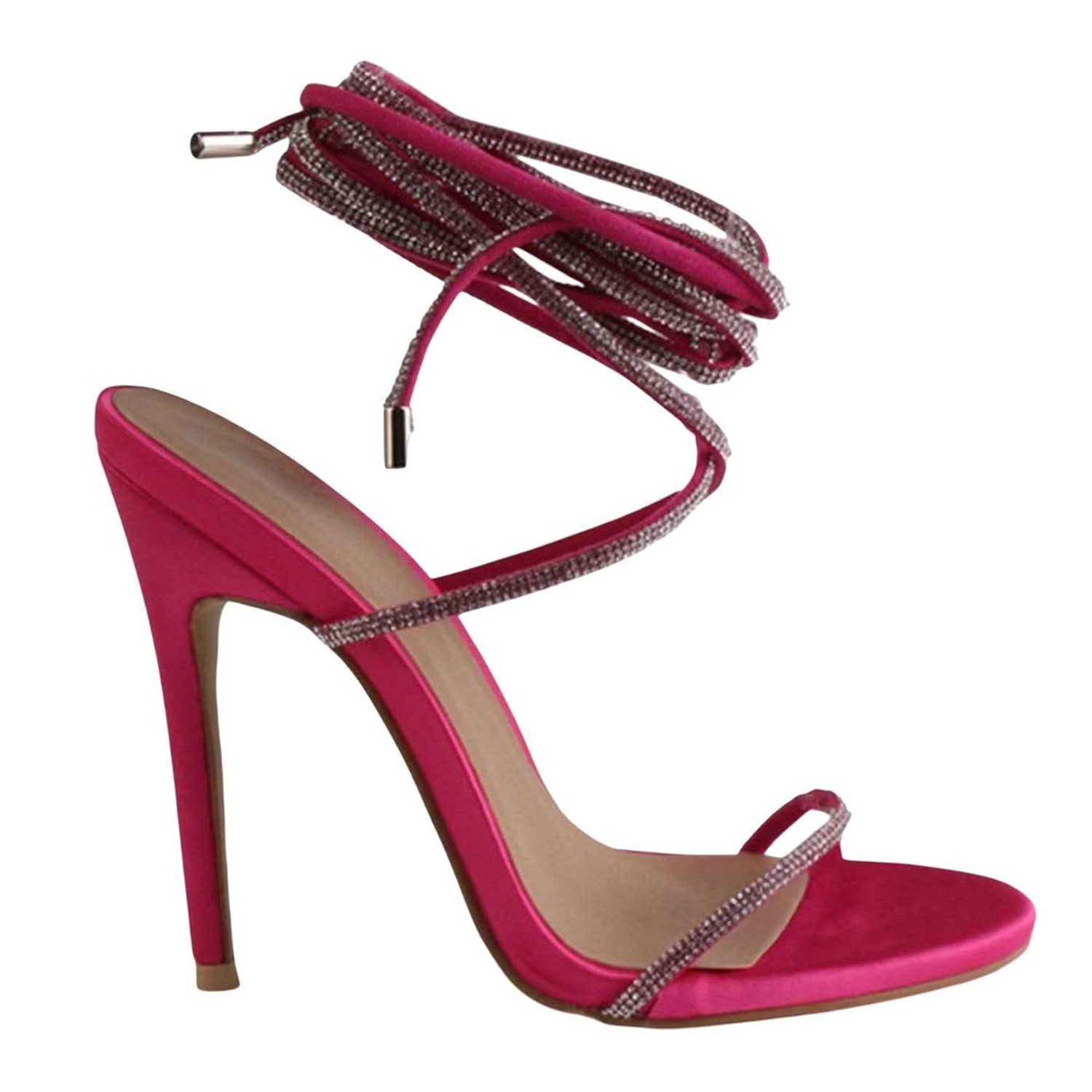 Pink - Front - Where´s That From Womens-Ladies Strappy Stiletto Heel Sandals
