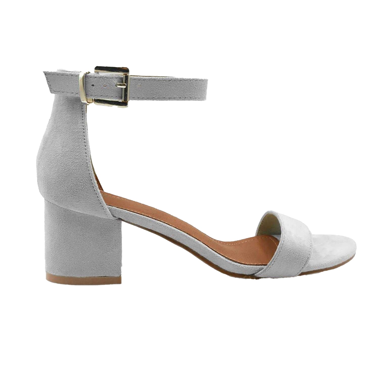 Light Grey - Lifestyle - Where´s That From Womens-Ladies Emani Strappy Mid High Block Sandals