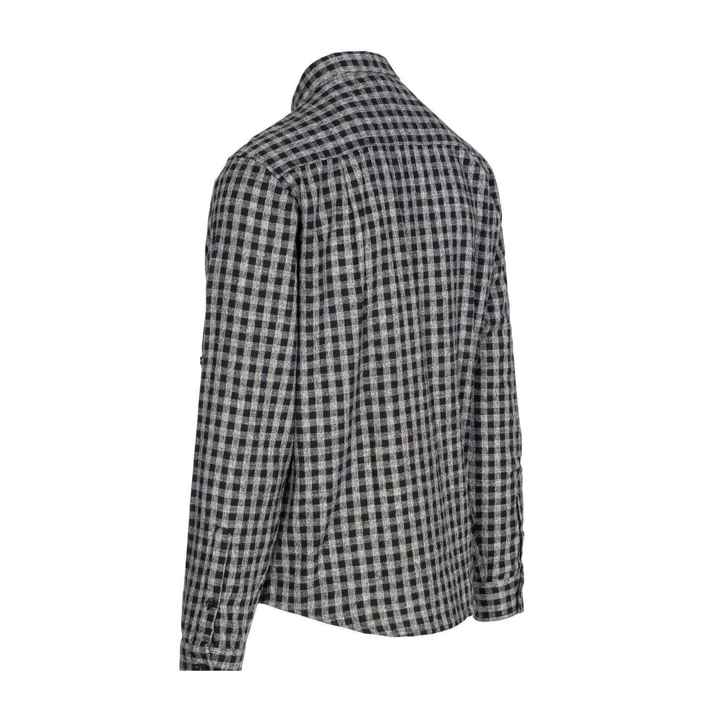 Black - Back - Trespass Mens Participate Checked Cotton Shirt