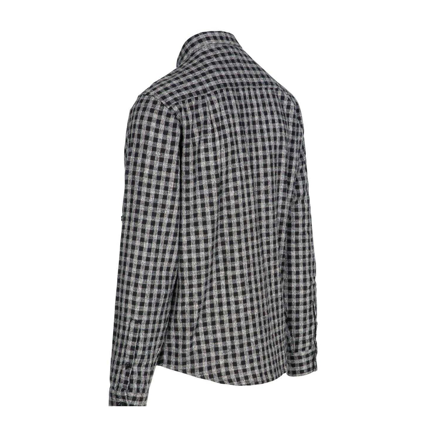 Black - Back - Trespass Mens Participate Checked Cotton Shirt