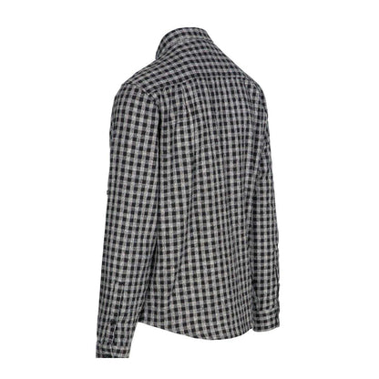 Black - Back - Trespass Mens Participate Checked Cotton Shirt