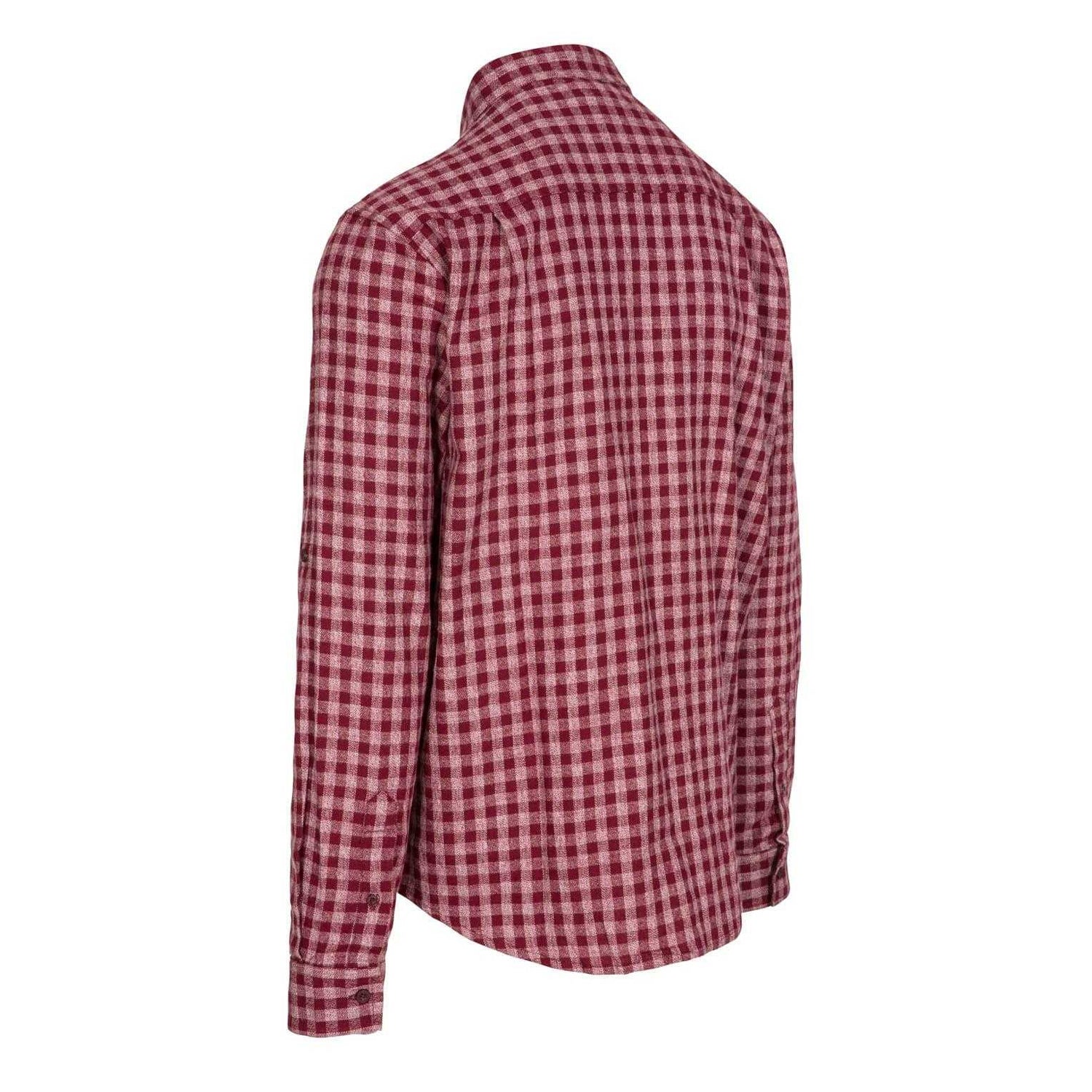 Red - Back - Trespass Mens Participate Checked Cotton Shirt