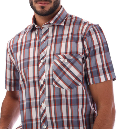 Orange - Side - Trespass Mens Kenora Checked Shirt