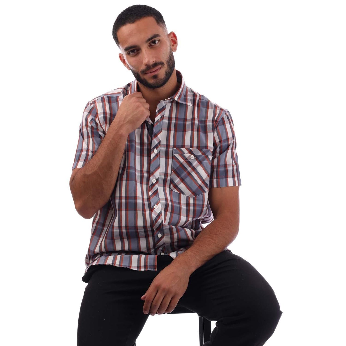 Orange - Lifestyle - Trespass Mens Kenora Checked Shirt