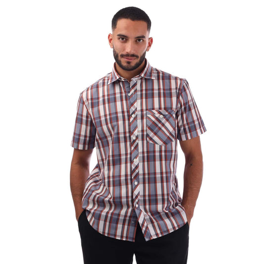 Orange - Front - Trespass Mens Kenora Checked Shirt