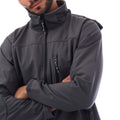 Grey - Side - Trespass Mens Soft Shell Jacket