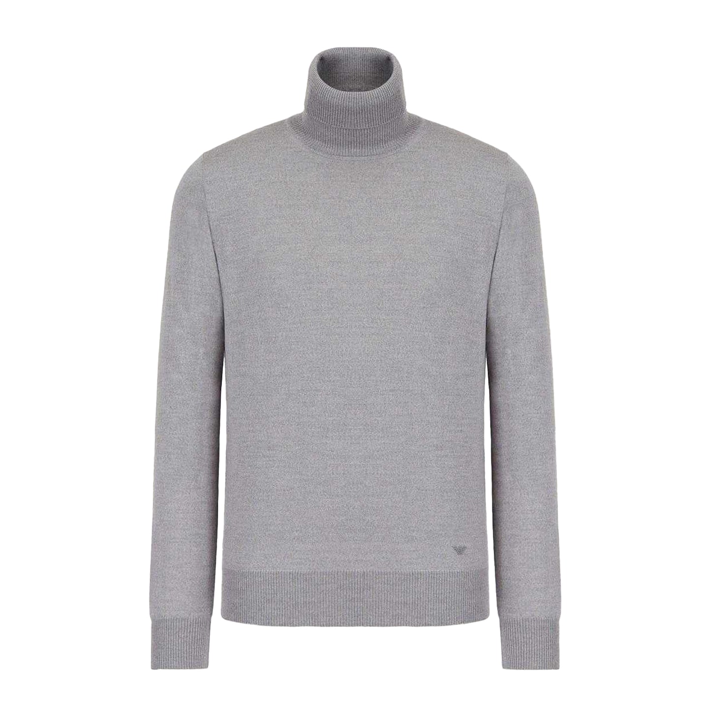 Grey - Front - Emporio Armani Mens Roll Neck Sweater Top