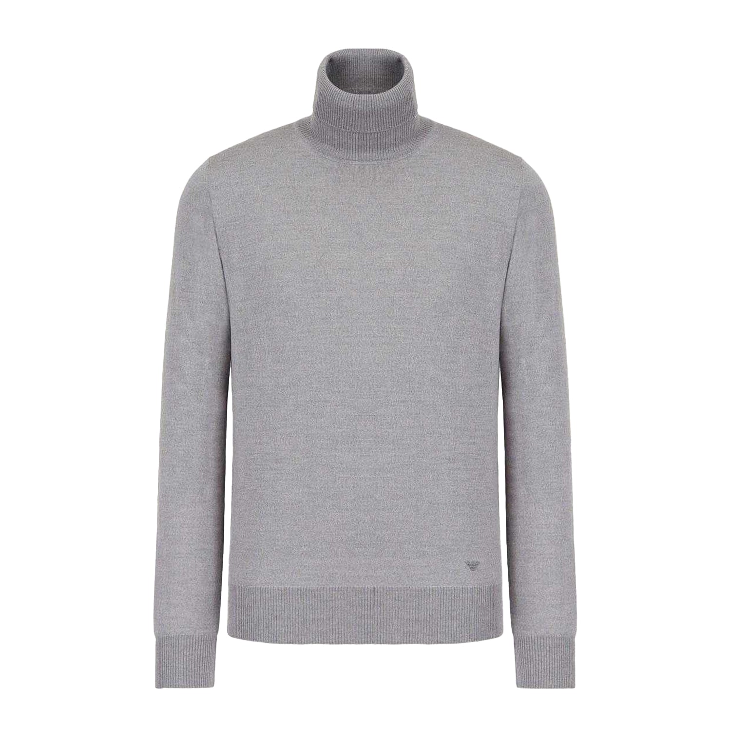 Grey - Front - Emporio Armani Mens Roll Neck Sweater Top