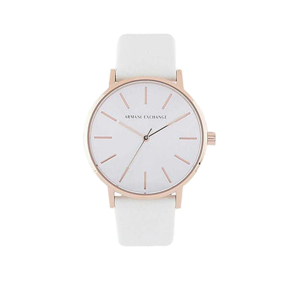White - Back - Armani Womens-Ladies Logo Analogue Watch