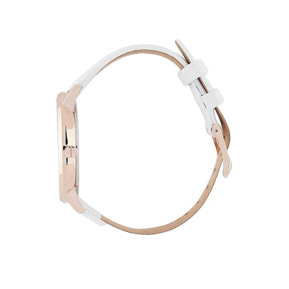 White - Side - Armani Womens-Ladies Logo Analogue Watch