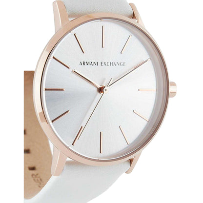 White - Lifestyle - Armani Womens-Ladies Logo Analogue Watch