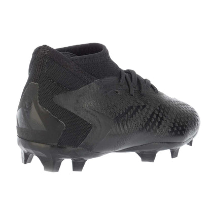 Black - Back - Adidas Childrens-Kids Predator Accuracy 1 Firm Ground Football Boots