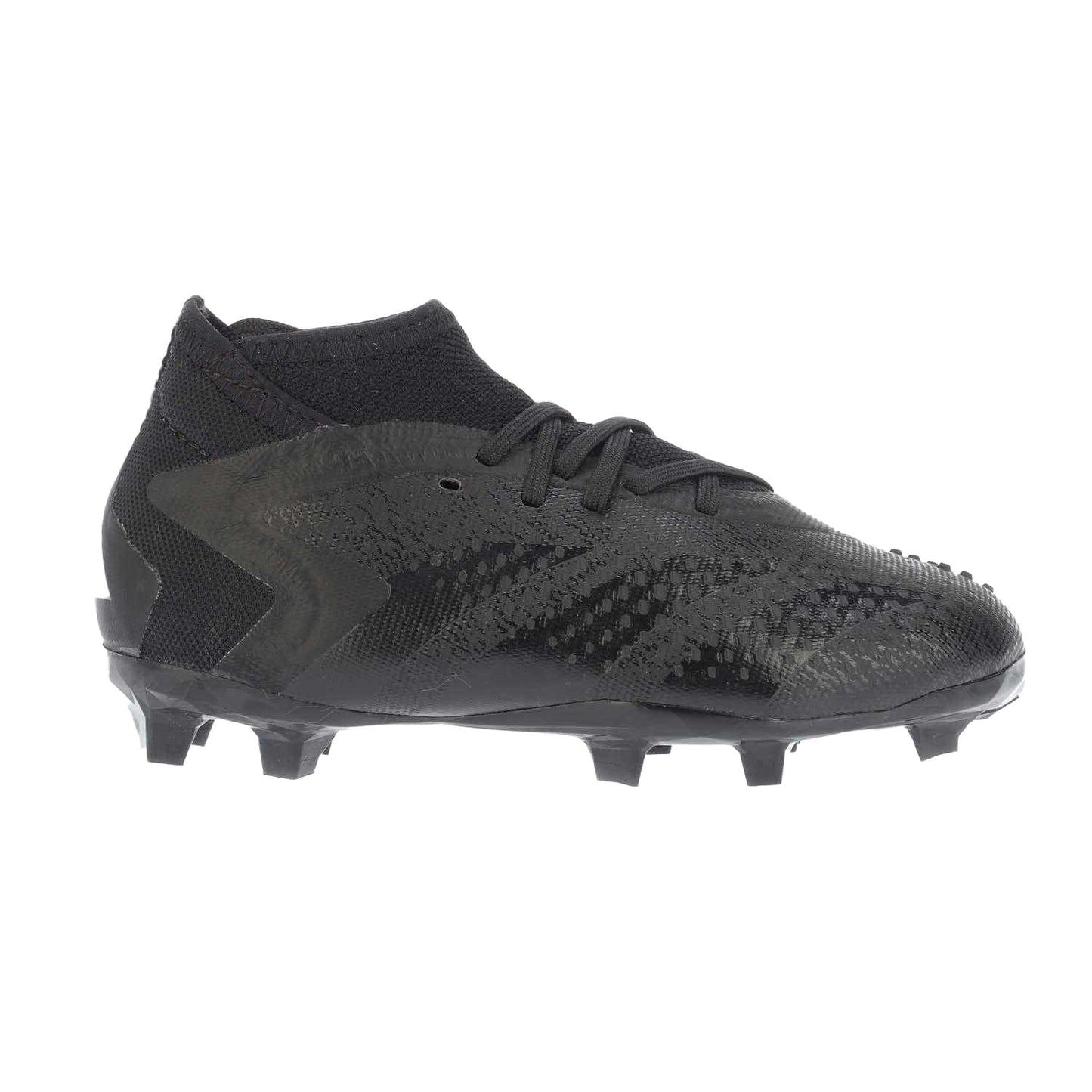 Black - Side - Adidas Childrens-Kids Predator Accuracy 1 Firm Ground Football Boots