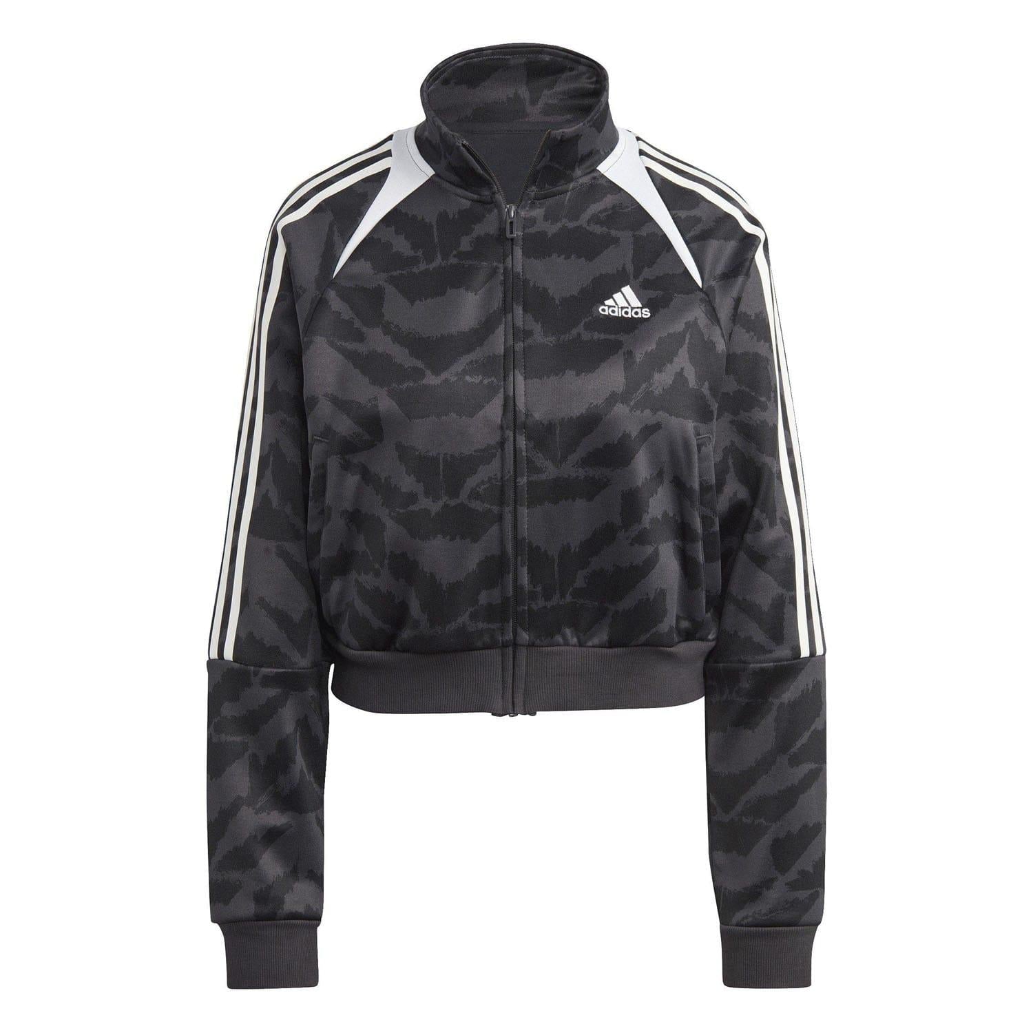 Grey-White - Front - Adidas Womens-Ladies Tiro Suit Up Lifestyle Track Jacket