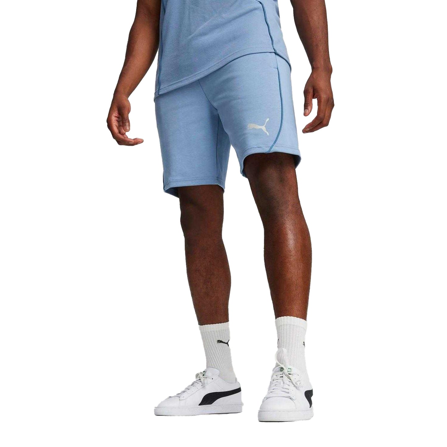 Blue - Side - Puma Mens TeamFinal Shorts