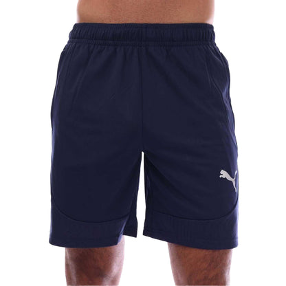 Navy - Front - Puma Mens TeamFinal Slim Training Shorts