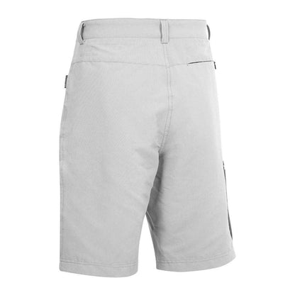 Grey - Back - Trespass Mens Runnel Cargo Shorts
