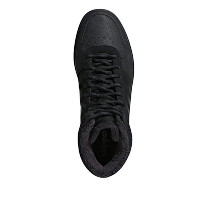 Black - Close up - Adidas Mens Hoops 2.0 Mid Cut Trainers