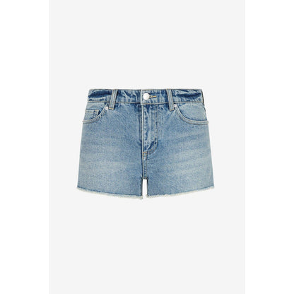 Indigo - Side - Armani Exchange Womens-Ladies J59 Denim Shorts